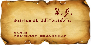 Weinhardt Józsiás névjegykártya